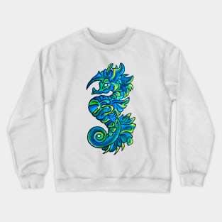 Tribal Seahorse Art Crewneck Sweatshirt